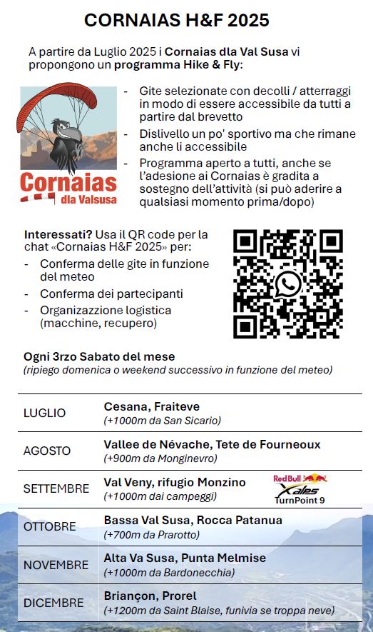 Locandina calendario Hike and Fly 2025